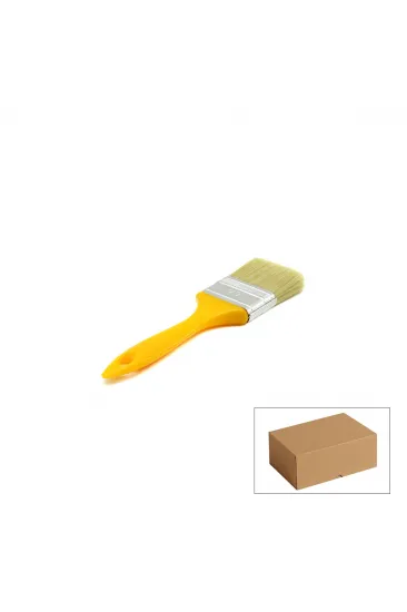Kestirme Boya Fırçası - 50 mm - No 2 - Sarı Saplı Kestirme Boya Fırçası - 50 mm - No 2 - Sarı Saplı
