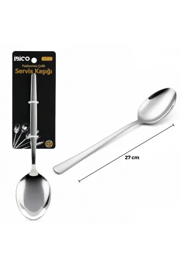 Metal Servis Kaşığı - Krom Renk - 27 cm Metal Servis Kaşığı - Krom Renk - 27 cm
