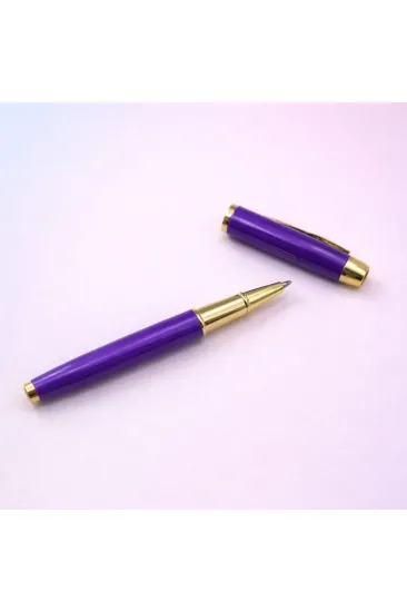 Premium Mor Metal Roller Kalem
