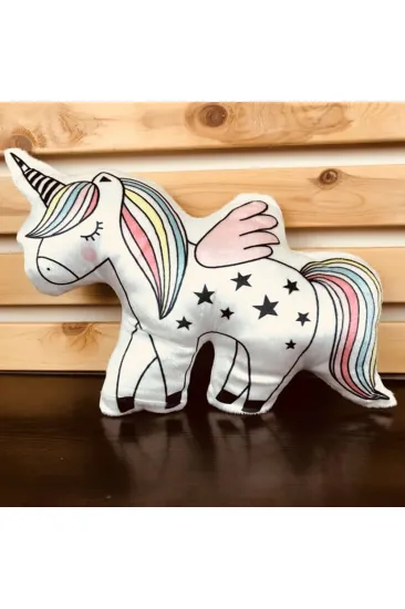 Unicorn Tasarımlı Yumuşak Peluş Yastık Unicorn Tasarımlı Yumuşak Peluş Yastık