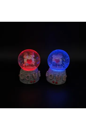 Işıklı Mini Kar Küresi - Love Tasarımlı - Pilli - Romantik Hediyelik - Dekoratif Obje Işıklı Mini Kar Küresi - Love Tasarımlı - Pilli - Romantik Hediyelik - Dekoratif Obje