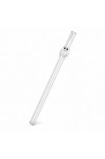 Cam Pipet - Yüz Figürlü Tasarım - 20 cm Cam Pipet - Yüz Figürlü Tasarım - 20 cm