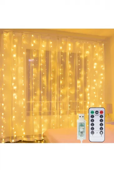 8 Fonksiyonlu Peri Perde Led Uzaktan Kumandalı Günışığı Perde Peri Led (3 mt x 3 mt) 8 Fonksiyonlu Peri Perde Led Uzaktan Kumandalı Günışığı Perde Peri Led (3 mt x 3 mt)