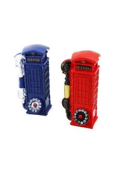 İngiliz Telefon Kulübesi Tasarımlı Biblo Kumbara - Vintage Model - Dekoratif Obje İngiliz Telefon Kulübesi Tasarımlı Biblo Kumbara - Vintage Model - Dekoratif Obje