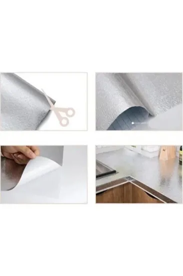 5 Metre Alüminyum Folyo Yapışkanlı Mutfak Koruyucu 5 Metre Alüminyum Folyo Yapışkanlı Mutfak Koruyucu