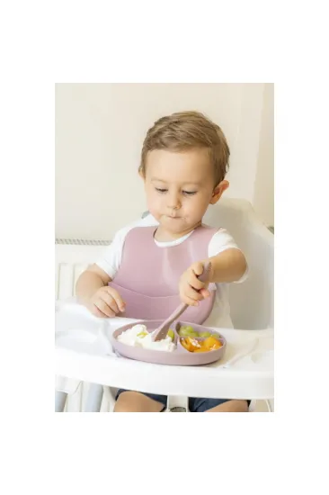 Pembe 3’lü Silikon Yemek Seti – Önlük + Diş Kaşıyıcılı Kaşık + Vakumlu Tabak Pembe 3’lü Silikon Yemek Seti – Önlük + Diş Kaşıyıcılı Kaşık + Vakumlu Tabak