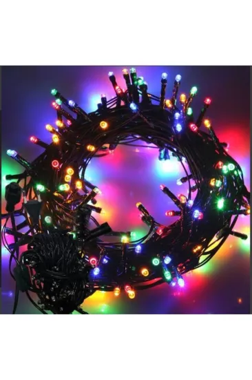 10m 100 Led Boncuk Lamba RGB Işık Siyah Kablo 10m 100 Led Boncuk Lamba RGB Işık Siyah Kablo