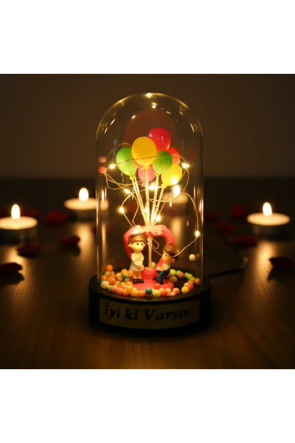 Biblolu Balonlu Ledli Fanus Biblolu Balonlu Ledli Fanus