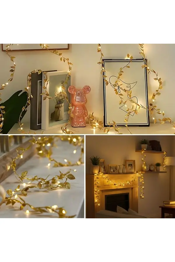 3 Metre Yaldızlı Gold LED Işık 3 Metre Yaldızlı Gold LED Işık