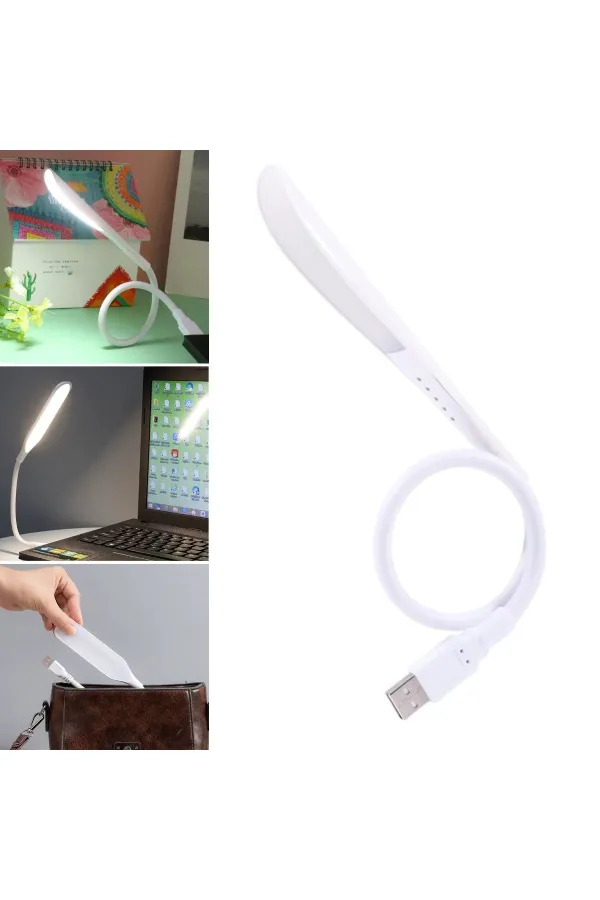 Kompakt USB Beyaz 14 Ledli 3 Kademeli Dokunmatik Okuma Lambası Kompakt USB Beyaz 14 Ledli 3 Kademeli Dokunmatik Okuma Lambası