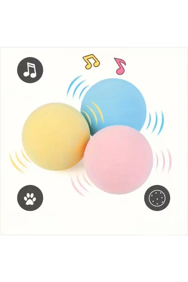 Kedi Otlu 3 Sesli İnteraktif Top Kedi Oyuncağı Kedi Otlu 3 Sesli İnteraktif Top Kedi Oyuncağı