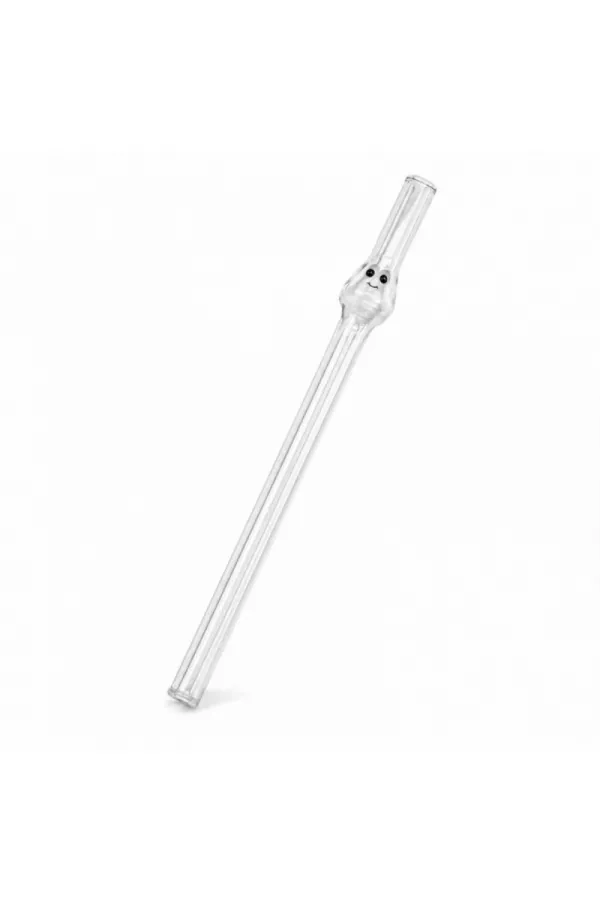 Cam Pipet - Yüz Figürlü Tasarım - 20 cm Cam Pipet - Yüz Figürlü Tasarım - 20 cm