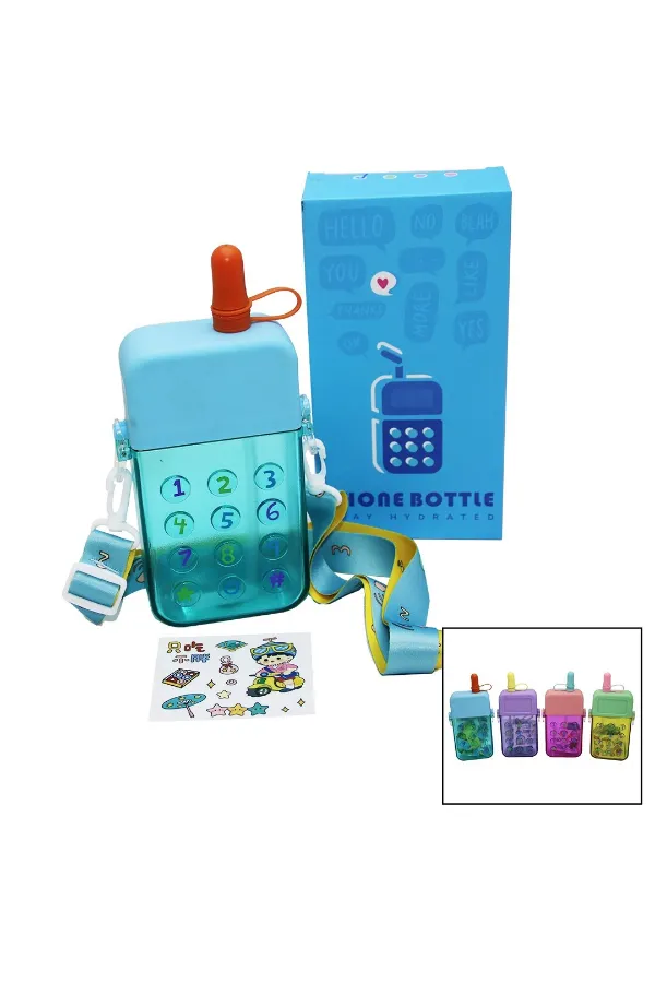 Telefon Tasarımlı Renkli Çocuk Suluk Matara