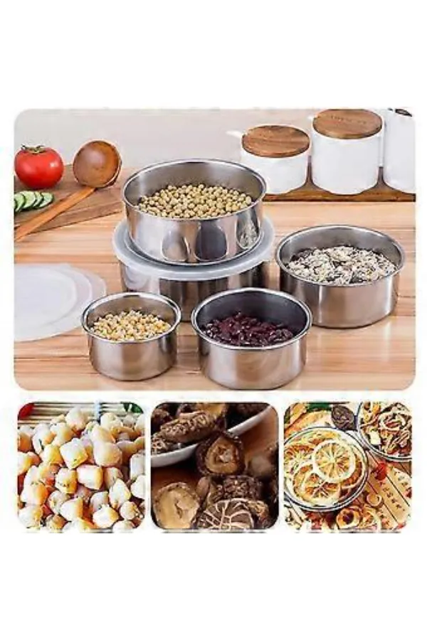 Paslanmaz Çelik Yemek Saklama Kabı Seti Paslanmaz Çelik Yemek Saklama Kabı Seti