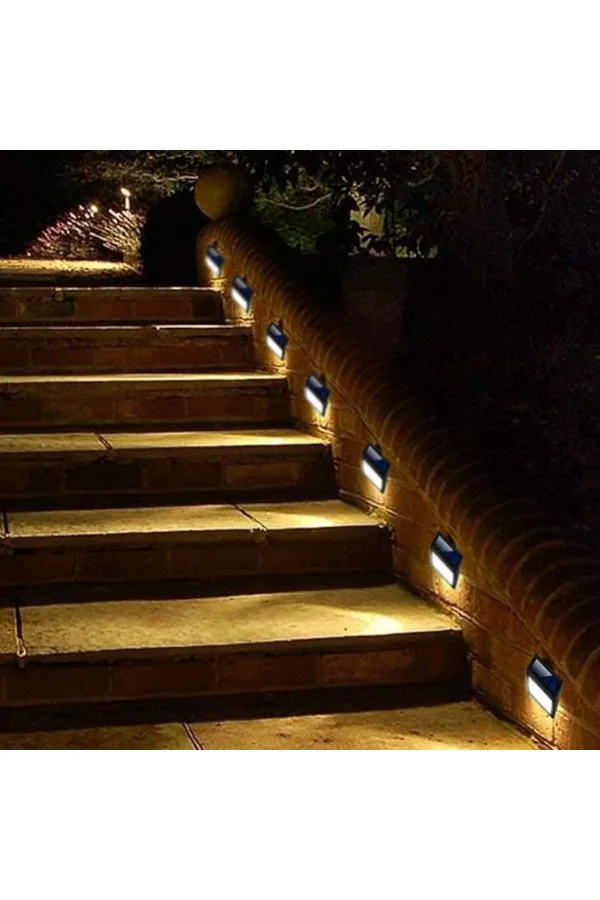 Sarı Gün Işıklı Solar Lamba - 20 LED - Dış Mekan Duvar Tipi Sarı Gün Işıklı Solar Lamba - 20 LED - Dış Mekan Duvar Tipi