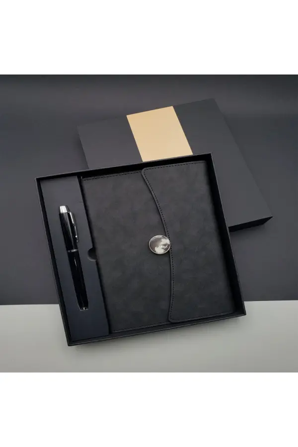 Promosyon Defter Kalem Seti Siyah Renk