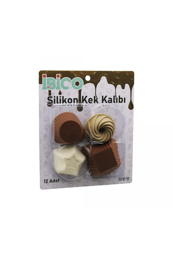 Muffin Kek Kalıbı Seti - 12'li Paket - Karışık Şekilli Set