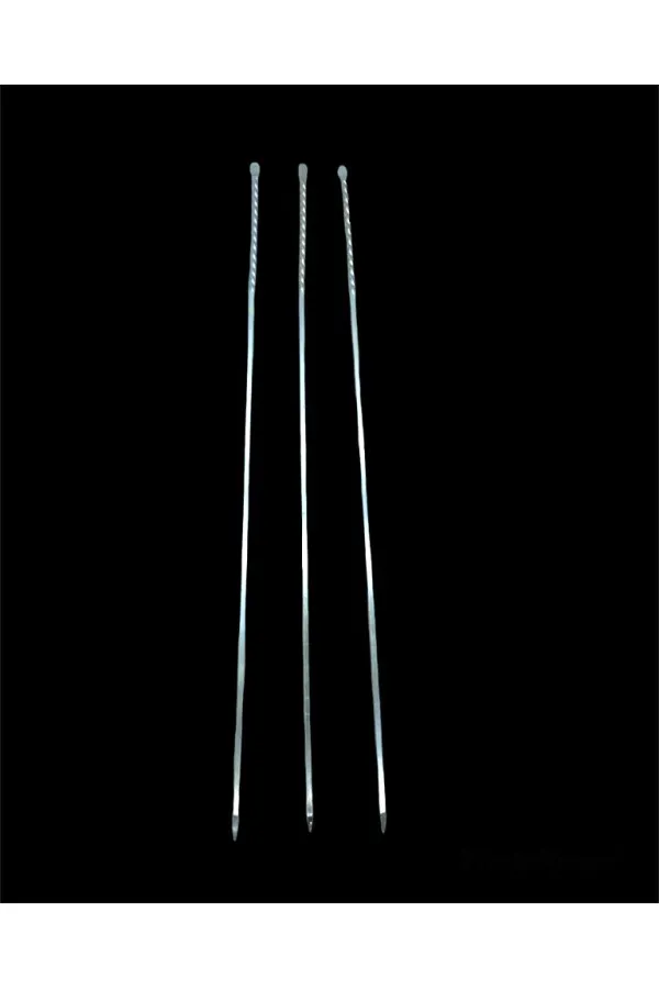 Burgulu Kuşbaşı Şişi - Metal - Kalın Kare - 50 cm Burgulu Kuşbaşı Şişi - Metal - Kalın Kare - 50 cm