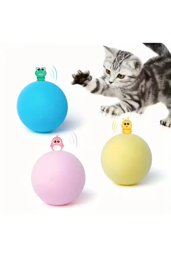 Kedi Otlu 3 Sesli İnteraktif Top Kedi Oyuncağı Kedi Otlu 3 Sesli İnteraktif Top Kedi Oyuncağı