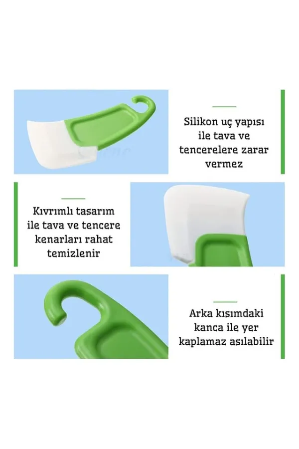 Silikon Uçlu Bulaşık Temizleme Kazıyıcı Spatula Silikon Uçlu Bulaşık Temizleme Kazıyıcı Spatula