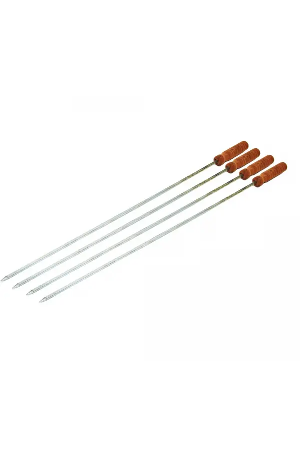 Ahşap Saplı Kalın Kare Mangal Şişi - 50 cm - Güvenli Tutuş Ahşap Saplı Kalın Kare Mangal Şişi - 50 cm - Güvenli Tutuş