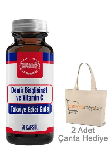 Ersağ Demir Bisglisinat ve Vitamin C - 60 Kapsül Ersağ Demir Bisglisinat ve Vitamin C - 60 Kapsül