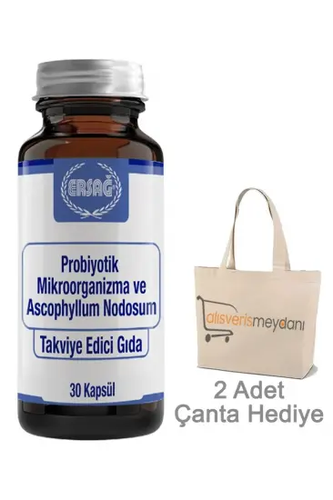 Ersağ Probiyotik Mikroorganizma ve Ascophyllum Nodosum - 30 Kapsül Ersağ Probiyotik Mikroorganizma ve Ascophyllum Nodosum - 30 Kapsül