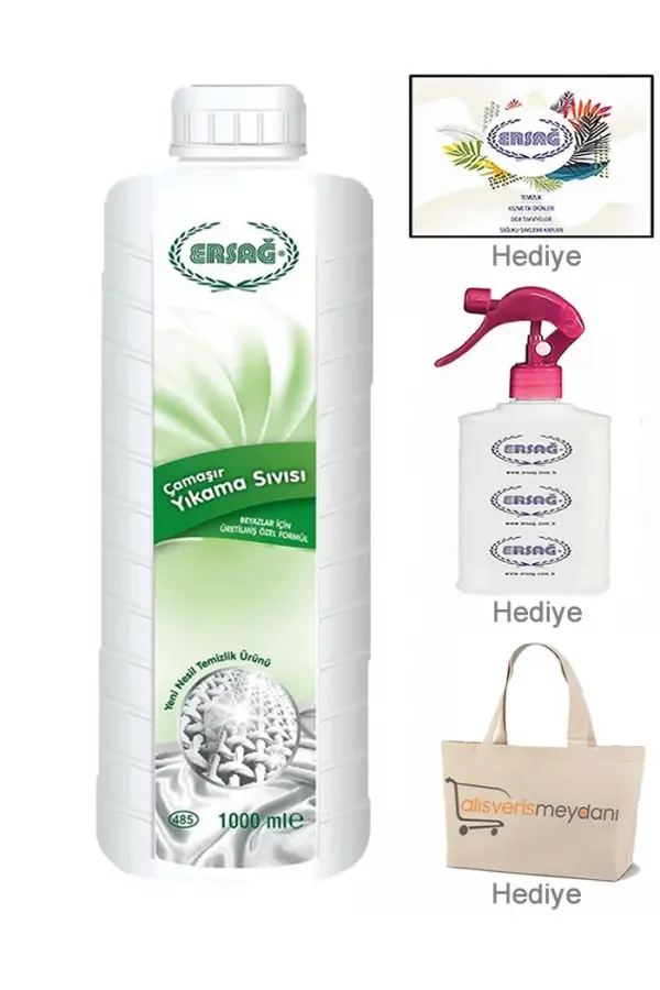 Ersağ Çamaşır Yıkama Sıvısı (Beyaz) - 1000 ML Ersağ Çamaşır Yıkama Sıvısı (Beyaz) - 1000 ML