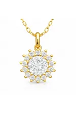 Gümüş Gold Minimal Yuvarlak Anturaj Kadın Kolye Gümüş Gold Minimal Yuvarlak Anturaj Kadın Kolye