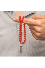 Gümüş Kazaz Püsküllü Sıkma Kehribar Tesbih Gümüş Kazaz Püsküllü Sıkma Kehribar Tesbih