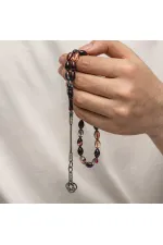 Gümüş Kazaz Püsküllü Sıkma Kehribar Tesbih Gümüş Kazaz Püsküllü Sıkma Kehribar Tesbih