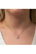 Gümüş Pembe Kalp Kadın Kolye Gümüş Pembe Kalp Kadın Kolye