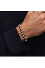 Gümüş Oksitli Toplu Erkek Bileklik Gümüş Oksitli Toplu Erkek Bileklik