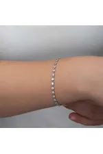 Gümüş Zirkon Taşlı Kadın Bileklik Gümüş Zirkon Taşlı Kadın Bileklik