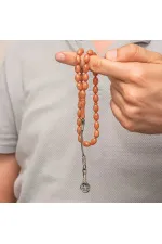 Gümüş Kazaz Püsküllü Sıkma Kehribar Tesbih Gümüş Kazaz Püsküllü Sıkma Kehribar Tesbih