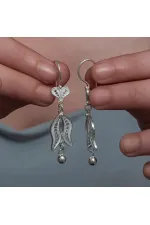 Gümüş Lale Motifli Telkari Kadın Küpe Gümüş Lale Motifli Telkari Kadın Küpe