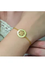 Gümüş Gold Kar Tanesi Bayan Bileklik Gümüş Gold Kar Tanesi Bayan Bileklik