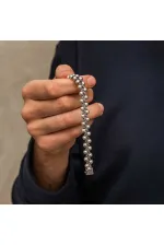 Gümüş Oksitli Toplu Erkek Bileklik Gümüş Oksitli Toplu Erkek Bileklik