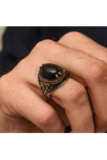 Gümüş Oniks Taşlı Erkek Yüzük Gümüş Oniks Taşlı Erkek Yüzük