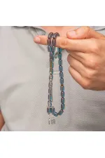 Gümüş Püsküllü Kapsül Kesim Sıkma Kehribar Tesbih