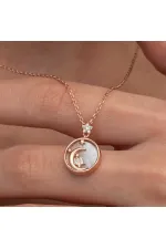 Gümüş Rose Sedef Taşlı Ay Yıldız Hilal Kadın Kolye Gümüş Rose Sedef Taşlı Ay Yıldız Hilal Kadın Kolye