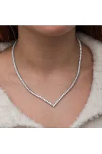 Gümüş V Model Su Yolu Kadın Kolye Gümüş V Model Su Yolu Kadın Kolye