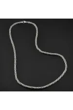 Gümüş Kral Zincir - 6 mm Köşeli Gümüş Kral Zincir - 6 mm Köşeli