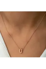 Gümüş Rose 3 Boyutlu Ü Harf Bayan Kolye Gümüş Rose 3 Boyutlu Ü Harf Bayan Kolye