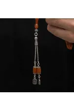 Gümüş Püskül Sıkma Kehribar Tesbih Gümüş Püskül Sıkma Kehribar Tesbih