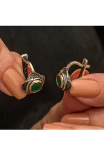 Gümüş Çiçek Desenli Otantik Kadın Küpe Gümüş Çiçek Desenli Otantik Kadın Küpe