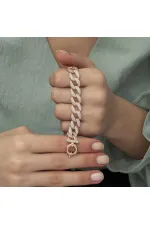 Gümüş Rose Taşlı Gurmet Bayan Bileklik Gümüş Rose Taşlı Gurmet Bayan Bileklik