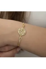 Gümüş Gold Baget Taşlı Bileklik Gümüş Gold Baget Taşlı Bileklik