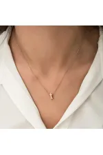 Gümüş Rose 3 Boyutlu İ Harf Bayan Kolye Gümüş Rose 3 Boyutlu İ Harf Bayan Kolye