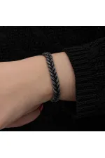 Gümüş Kazaziye Örgü Bileklik Gümüş Kazaziye Örgü Bileklik
